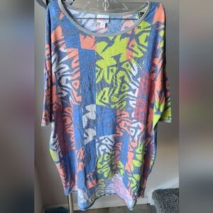 LulaRoe Tunic Multicolored Size Medium IRMA Shirt Retro Style NWT